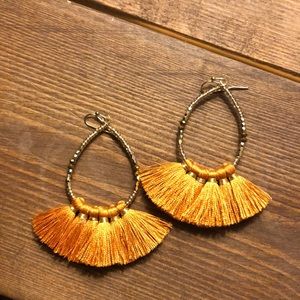 Mustard Tassel Earrings